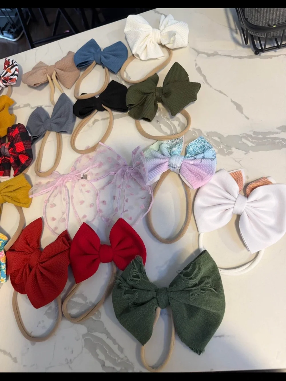 Lot of Baby Girl Headband Bows and Clip Bows